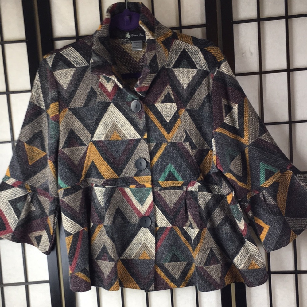 Damee Inc Sz XL boho lightweight jacket B34